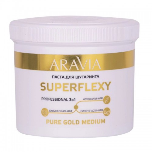 ARAVIA Паста для шугаринга SUPERFLEXY PURE GOLD, 750 гр, Сахарная паста, ARAVIA