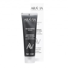 ARAVIA Laboratories Обновляющий скраб для лица с черным углём и экстрактом бамбука BLACK REFINE SCRUB, 100 мл