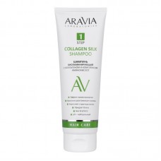 Aravia Laboratories Шампунь биоламинирующий с коллагеном и комплексом аминокислот Collagen Silk Shampoo, 250 мл.
