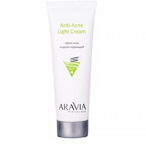 ARAVIA Крем-гель корректирующий для жирной и проблемной кожи Anti-Acne Light Cream, 50мл, Домашняя серия для лица, ARAVIA