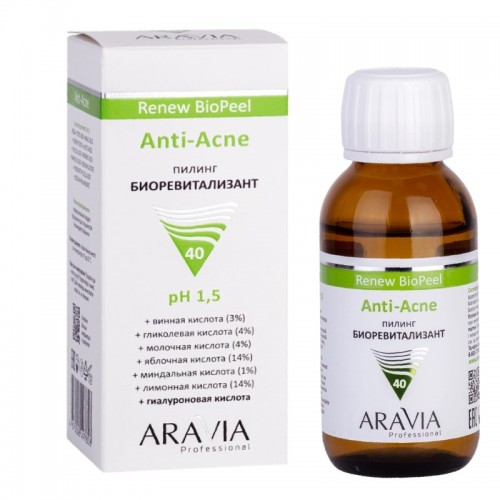 Aravia Пилинг-биоревитализант для жирной и проблемной кожи Anti-Acne Renew BioPeel, 100 мл.