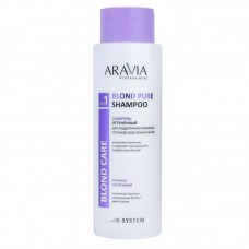 ARAVIA Шампунь оттеночный для поддержания холодных оттенков осветленных волос Blond Pure Shampoo, 400мл