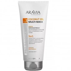 ARAVIA Маска мультиактивная 5 в 1 для регенерации ослабленных волос и проблемной кожи головы Coconut Oil Multi-Mask, 200мл