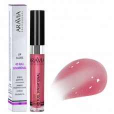 Aravia Блеск для губ увлажняющий и восстанавливающий 4D Full Sensational - 02 розово-красный, 5,5 мл.