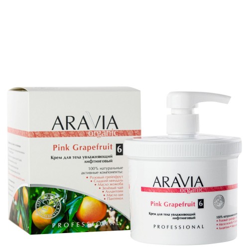 ARAVIA Organic Крем для тела увлажняющий лифтинговый Pink Grapefruit, 550 мл