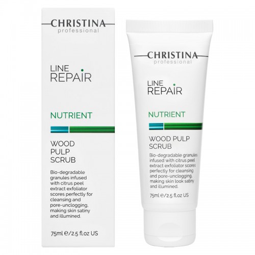 Line Repair Nutrient Wood Pulp Scrub - Скраб с частицами коры цитрусовых, 75мл,, CHRISTINA