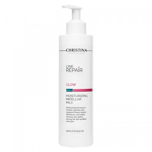 Line Repair Glow Moisturizing Micellar Milk - Увлажняющее мицеллярное молочко, 300мл,, CHRISTINA