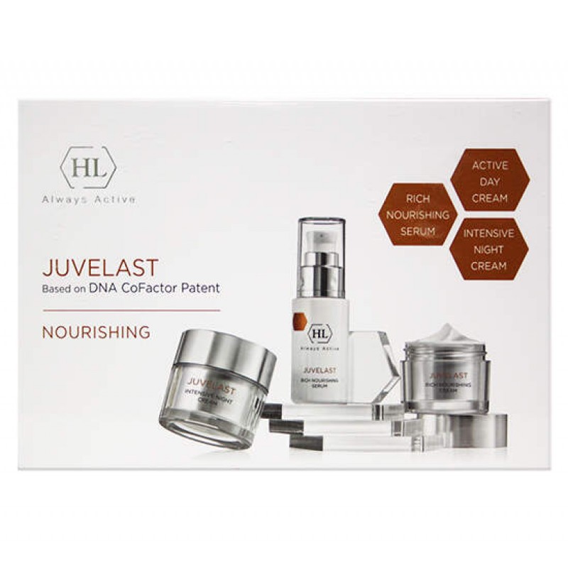 JUVELAST Kit / Набор (Сыворотка 30 мл, Ночной крем 50 мл, Дневной крем 50 мл)