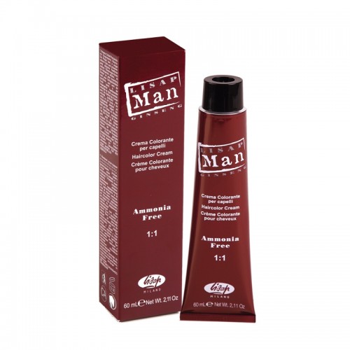 Безаммиачный крем-краситель для волос Lisap Man Color "2 коричневый", 60 мл