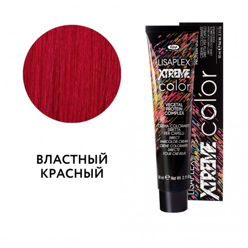 Краситель прямого действия LISAPLEX XTREME COLOR - властный красный, 60 мл