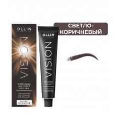 OLLIN VISION крем-краска для бровей и ресниц (Светло-коричневый), 20 мл