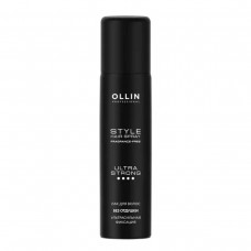 OLLIN STYLE Лак для волос ультрасильной фиксации без отдушки, 75 мл