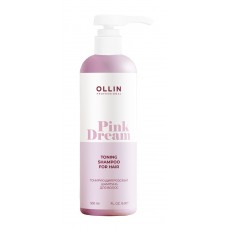 OLLIN PINK DREAM Тонирующий розовый шампунь для волос, 500 мл