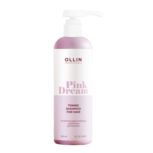 OLLIN PINK DREAM Тонирующий розовый шампунь для волос, 500 мл