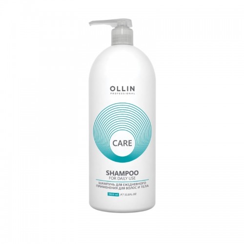 OLLIN CARE Шампунь для ежедневного применения для волос и тела, 1000 мл.