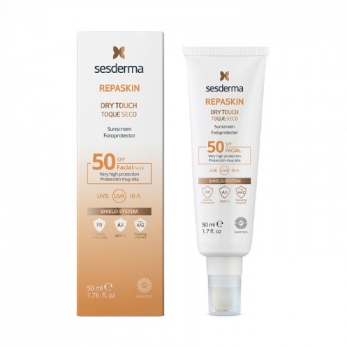 REPASKIN Dry Touch Facial Sunscreen SPF 50 - Солнцезащитное средство для лица с SPF 50, 50 мл.