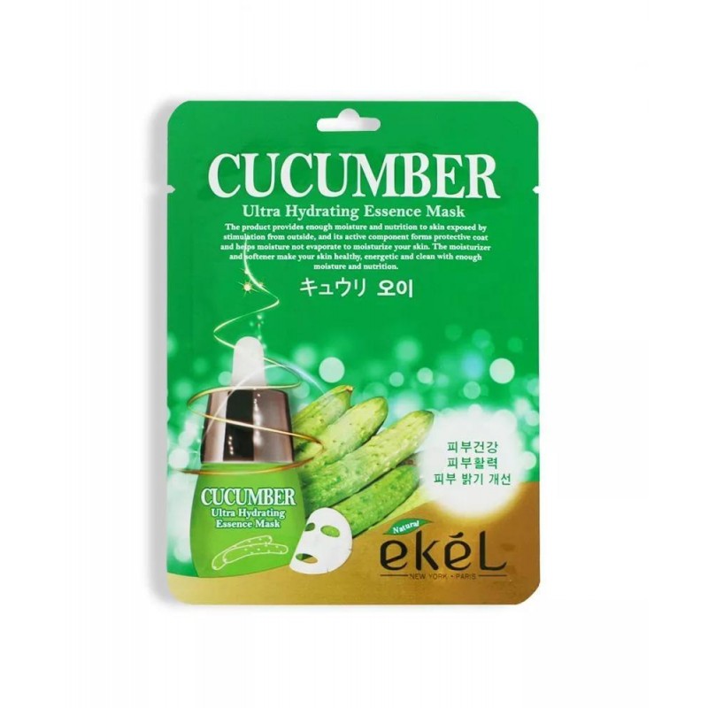 Ekel Cucumber Ultra Hydrating Essence Mask / Маска тканевая с экстрактом огурца, 25 гр