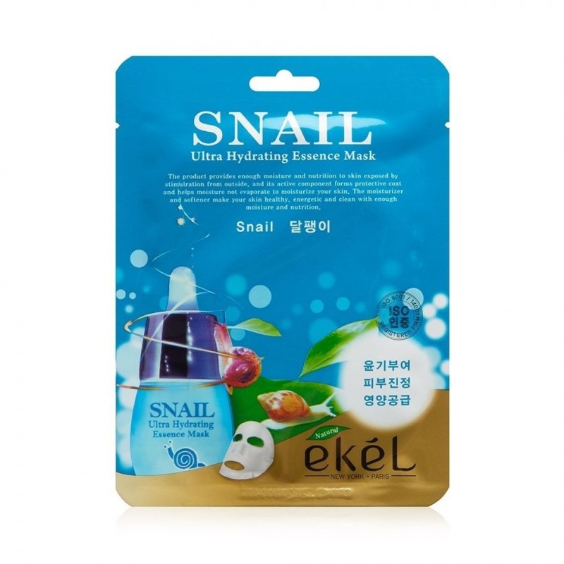 Ekel Snail Ultra Hydrating Essence Mask / Маска тканевая с улиточным муцином, 25 гр