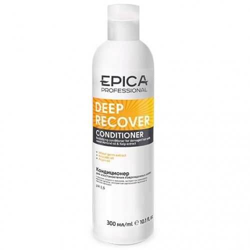 EPICA Deep Recover / Кондиционер для восстановления поврежденных волос с маслом сладкого миндаля и экстрактом ламинарии, 300 мл