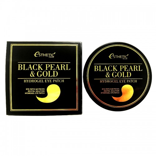 Black Pearl/Gold Hydrogel Eyepatch / Гидрогелевые патчи для глаз Черный жемчуг/золото, 60 шт