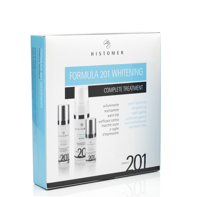 Набор (мусс, дневной крем, ночная сыворотка) Formula 201 Whitening Complete Treatment,, HISTOMER