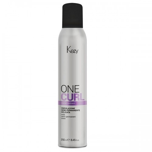 Kezy One Curl mild semi-permanent wave Однофазная полустойкая щадящая завивка с серицином и экстрактом фиалки 250 мл