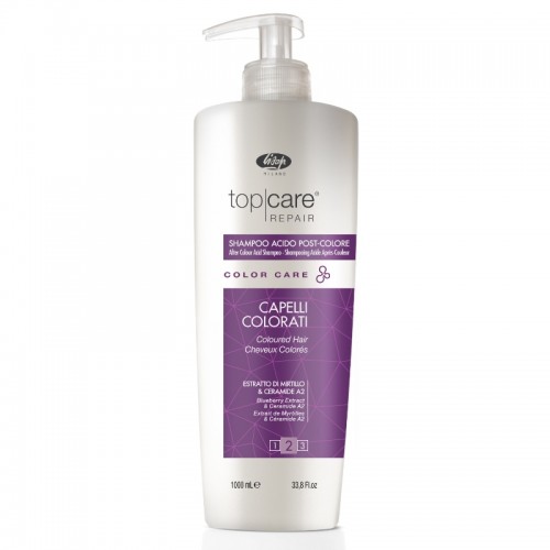 Top Care Repair After Color Acid Shampoo / Шампунь стабилизатор цвета, 1000мл, COLOR CARE, LISAP