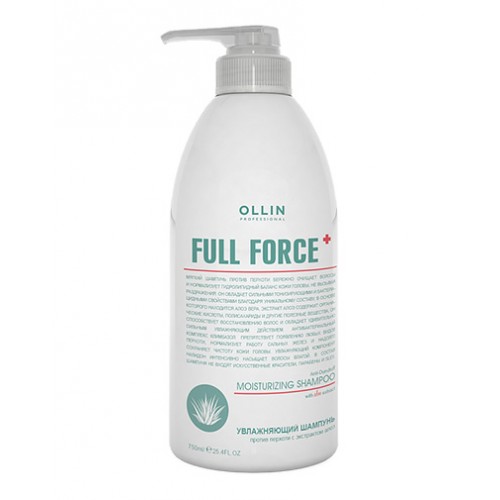 OLLIN FULL FORCE Увлажняющий шампунь против перхоти с экстрактом алоэ,, 750 мл